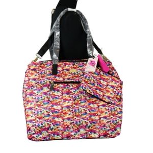 Betsy Johnson weekender sequin print travel bag